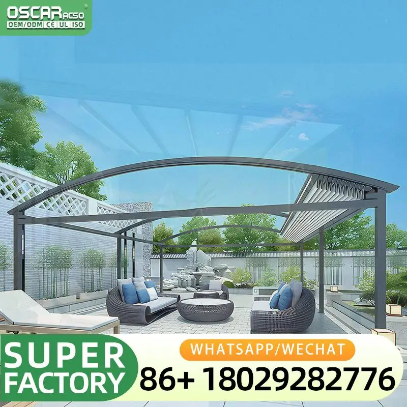 

Full Box Aluminum Alloy Camping Umbrella Sun Wall Support Textile Material for Stores Courtyards Retractable Canopy Pergola