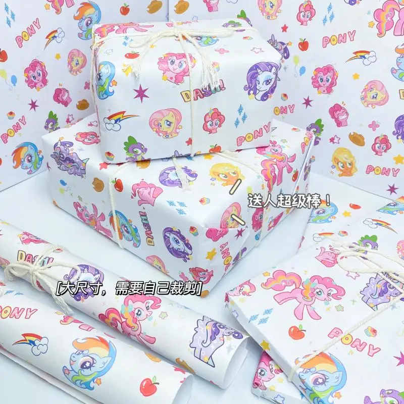 

Kawaii My Little Pony Hello Kitty Kuromi Pochacco Sanrio wrapper Gift wrapping paper Cute cartoon Birthday Gifts For Girlfriend