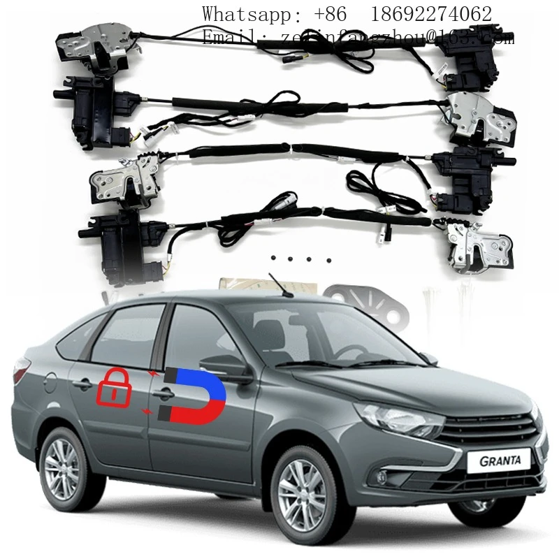 

For AVTOVAZ LADA Granta Electric Suction Door Original Mechanical Lock Modified To Electronic Lock With Soft Close Actuator