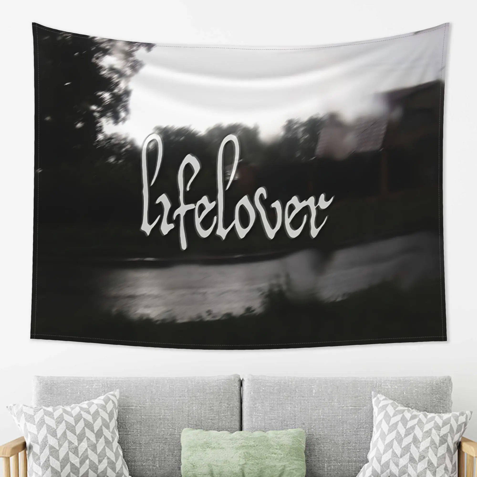 Boho Wall Tapestry Life Lover Typography Inspirational Quote Banner Home Decor Canvas Art Hanging Decor for Bedroom