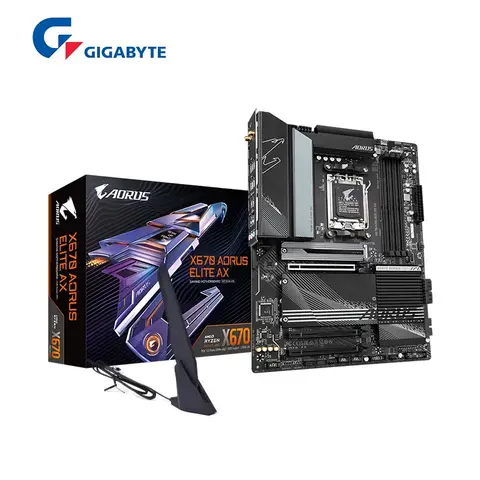 GIGABYTE New X670 AORUS ELITE AX AMD Wi-Fi 6E ATX AMD X670 DDR5 6666(OC) M.2 2.5GbE 192G Socket AM5 Support: AMD Ryzen™ 7000