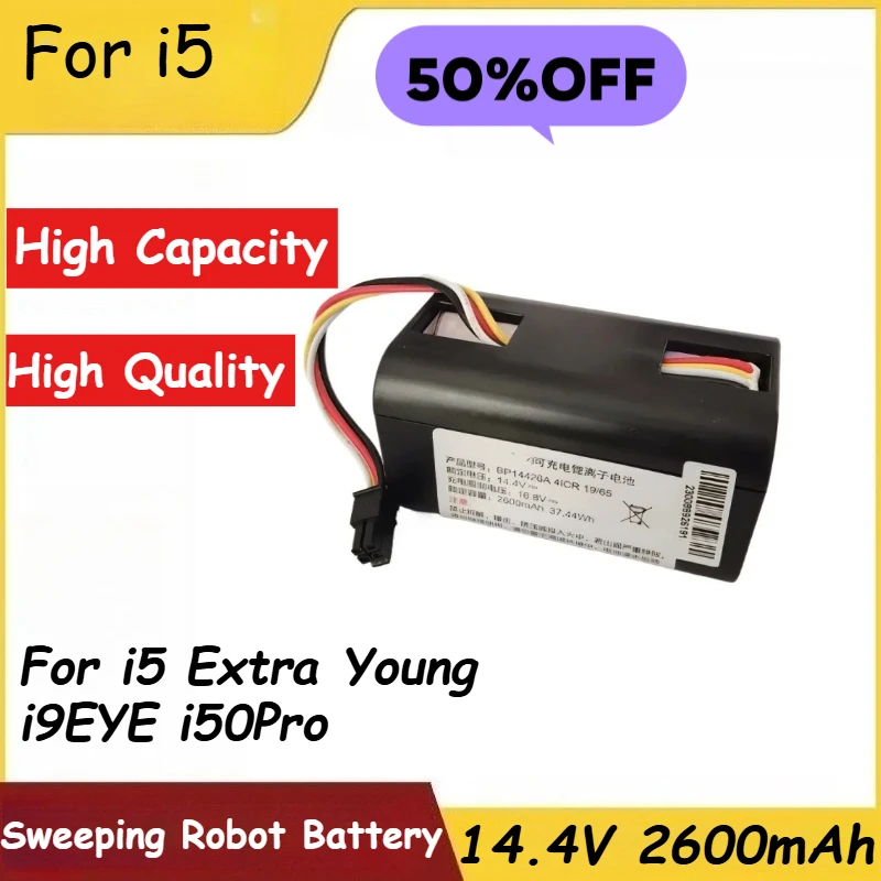 

14.4V 2600mAh BP14426A Battery for i5 Extra Young i9EYE i50Pro Sweeping Robot Brand-New High Quality