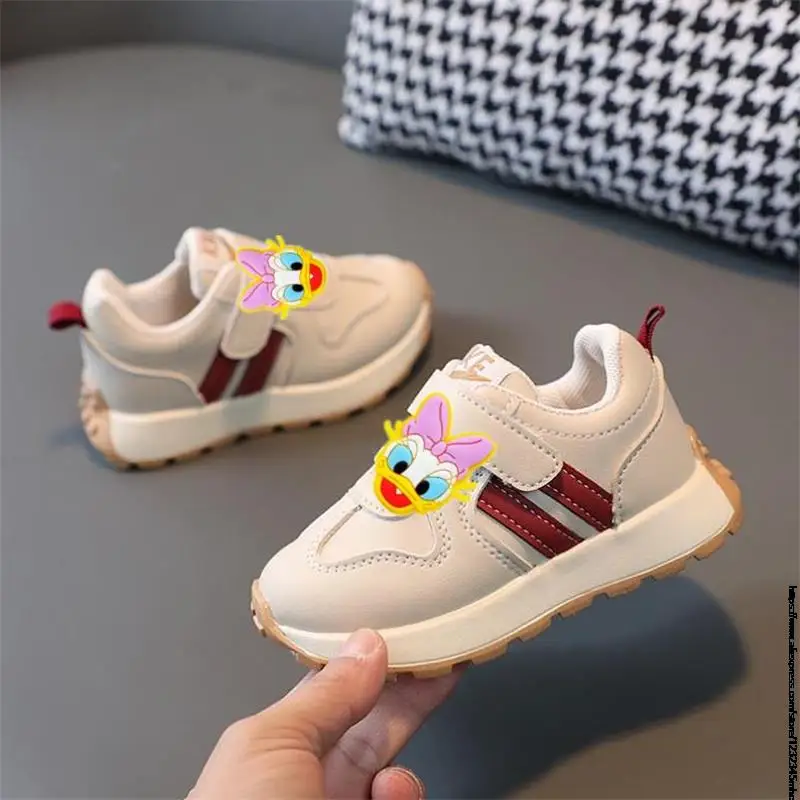 Disney Mickey Duck Boys Sneakers Comfortable Breathable Girls Shoes For Kids Sport Baby Shoes Stitch Fashion Toddler Infant Shoe