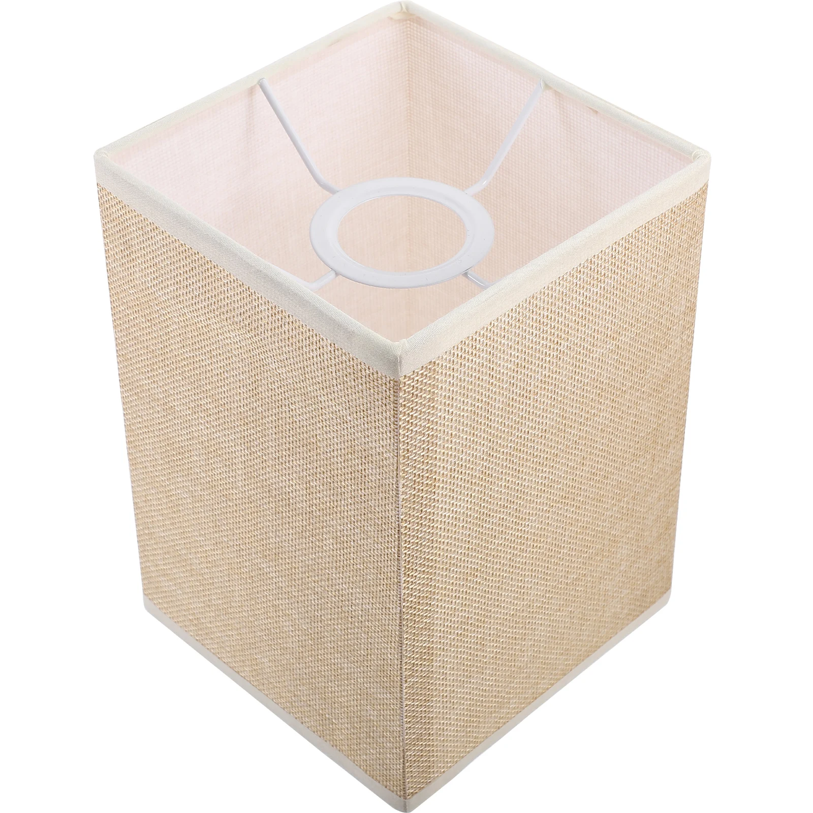 

Square Lampshade Linen Khaki Table Lamp Shade Replacement Retro Bedroom Living Room Kitchen Cloth Cover Lighting Fixtures