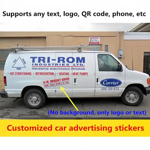 Customized body advertising car stickers support any text, LOGO, QR code and phone number Waterproof  sunproof high quality pvc