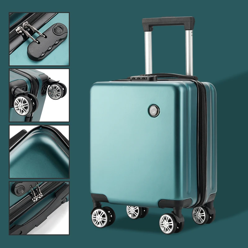 14/16 Inch Mini Suitcase Men and Women Universal Wheel Small Trolley Boarding Suitcase Password Luggage