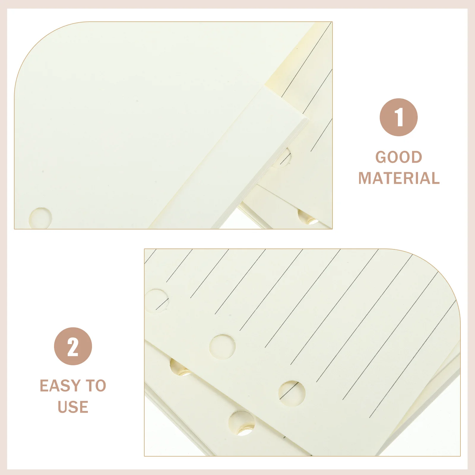 

3 Books Notebook Replacement Refills Loose Leaf Paper Binder Refills Planner Inserts Smooth Writing Notebook Inner Paper