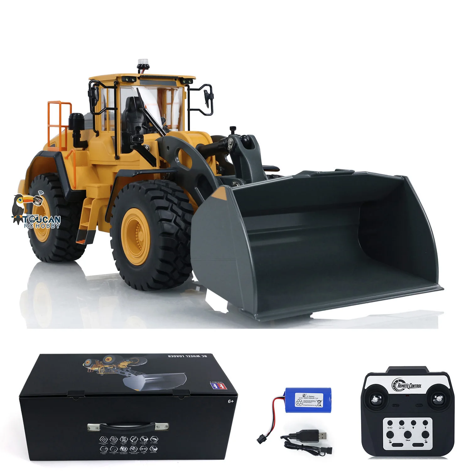 1/16 L260H RC Loader Double E E592 Electric Loader Radio Control Sound Toy Boys Construction Trucks Finished Model TH23665