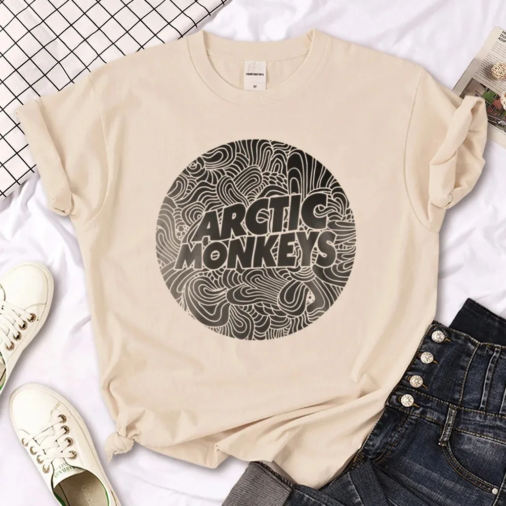 100% Cotton Arctic Monkey T-Shirt Ladies Summer Streetwear Girls Comic Top