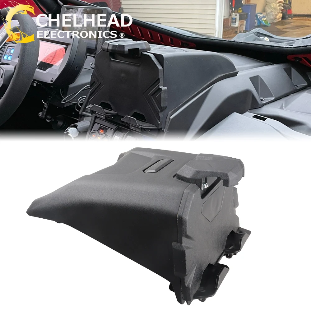 

UTV Storage Box Organizer Device Tablet Phone Bracket Smartphone Holder for Can Am Maverick X3 2017-2025 OEM #715002874