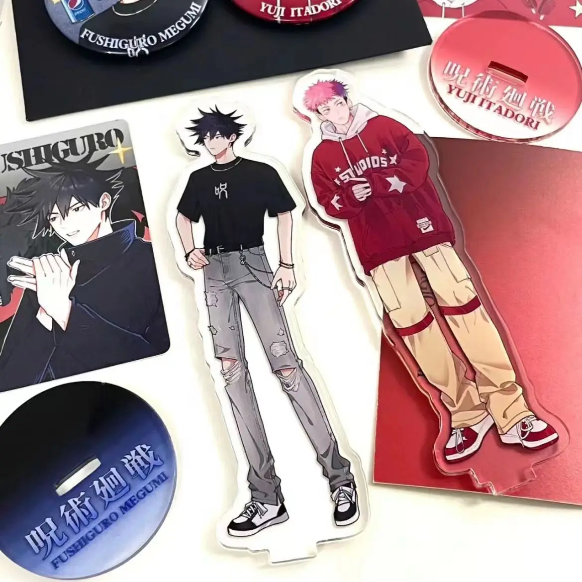 

Game Jujutsu Kaisen Itadori Yuji Fushiguro Megumi Cosplay Acrylic Standing Sign Pendant Desktop Ornament Ambitus