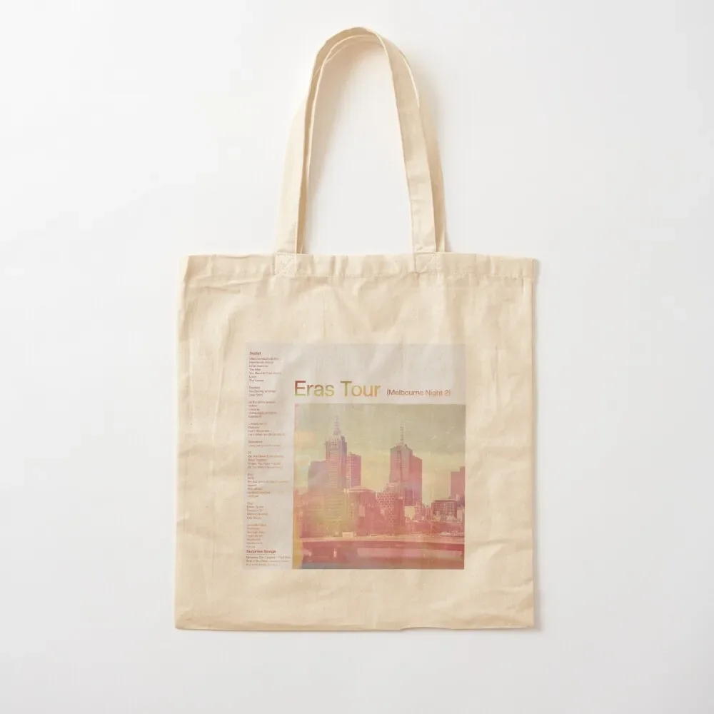 Eras Setlist Melbourne Night 2 Tote Bag cute pouch bag Lady bags Fabric bag Shopping bags