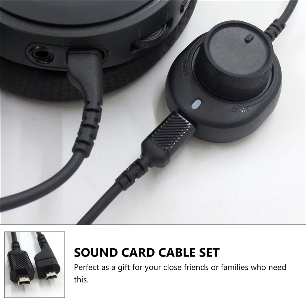 

PVC Sound Card Connection Cable Microphone Adapter for Headphones Audio Conversion Line Insulated Durable Gift
