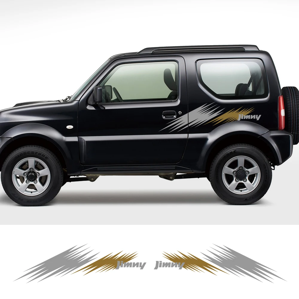 2Pcs Car Door Side Stickers For SUZUKI JIMNY JB74 Off Road Tuning Auto Accessories Graphics Stripes Decor Vinyl Film Decals