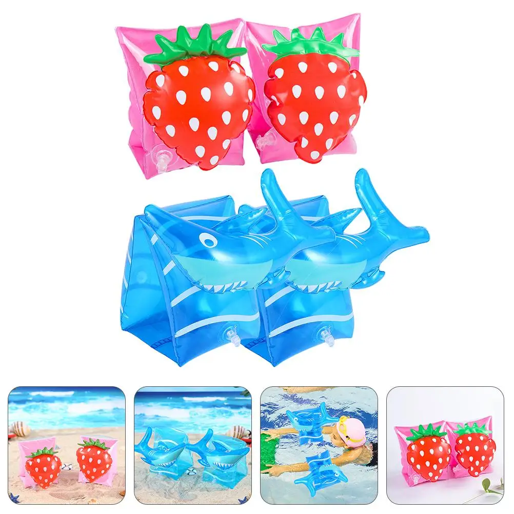 2 пары детских нарукавников, повязки для плавания, детские кольца, надувные рукава, поплавки, купальники