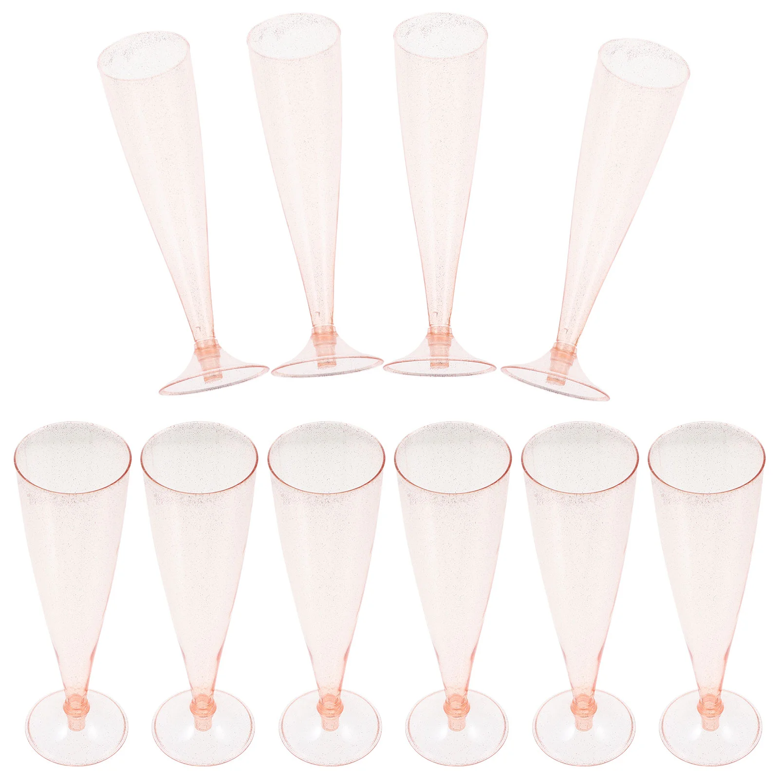 10 Pcs Flutes Plastic Goblet Cocktail Glasses Crystal Party Goblets Cups