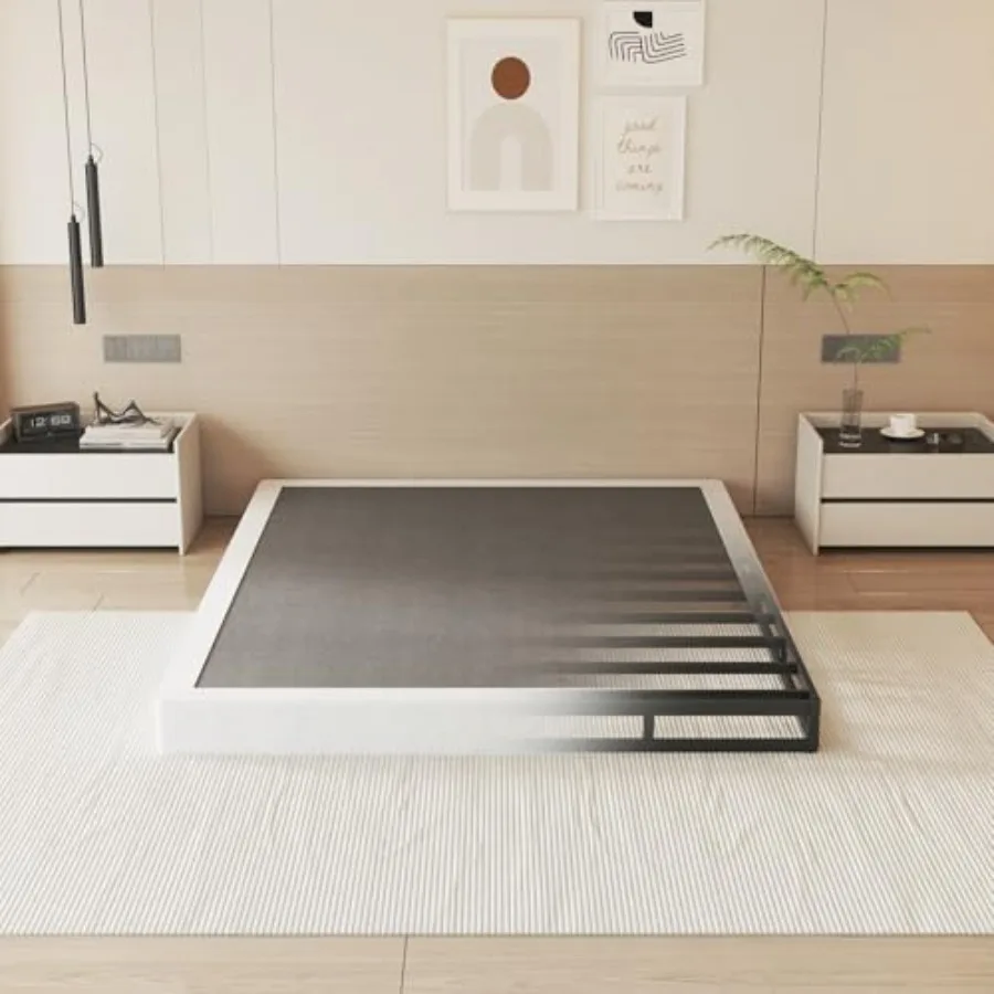 Box Spring-Heavy Duty 000LBS Metal Bed Foundation Noise-Free and Tool-Free Easy Assembly Mattress Support Base for Size Bed