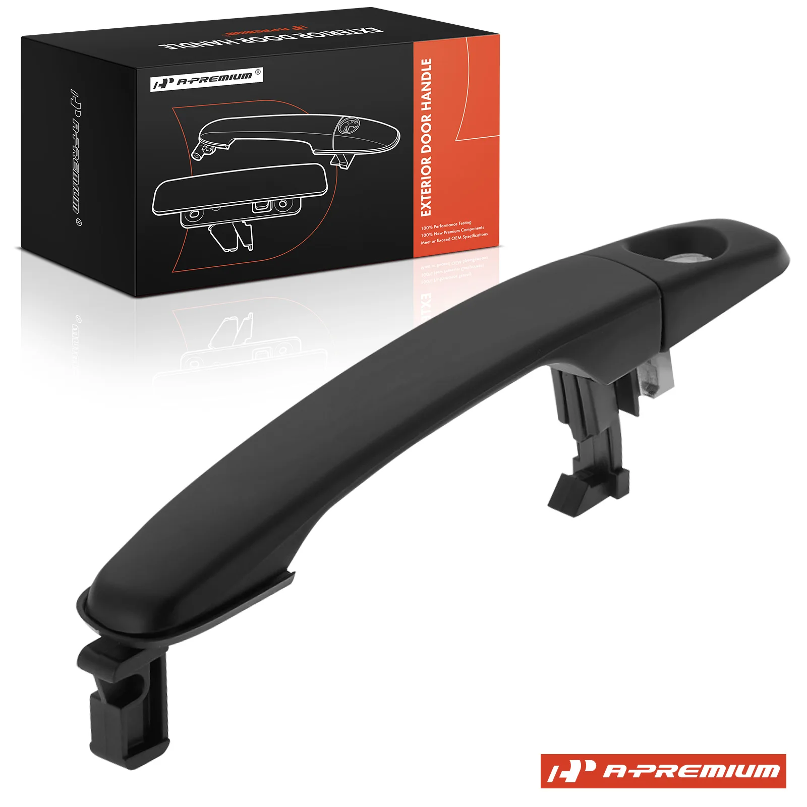 A-Premium Front Driver Side Black Exterior Door Handle with key hole for Chevrolet Equinox 10-17 Malibu 08-10 Traverse 09-12