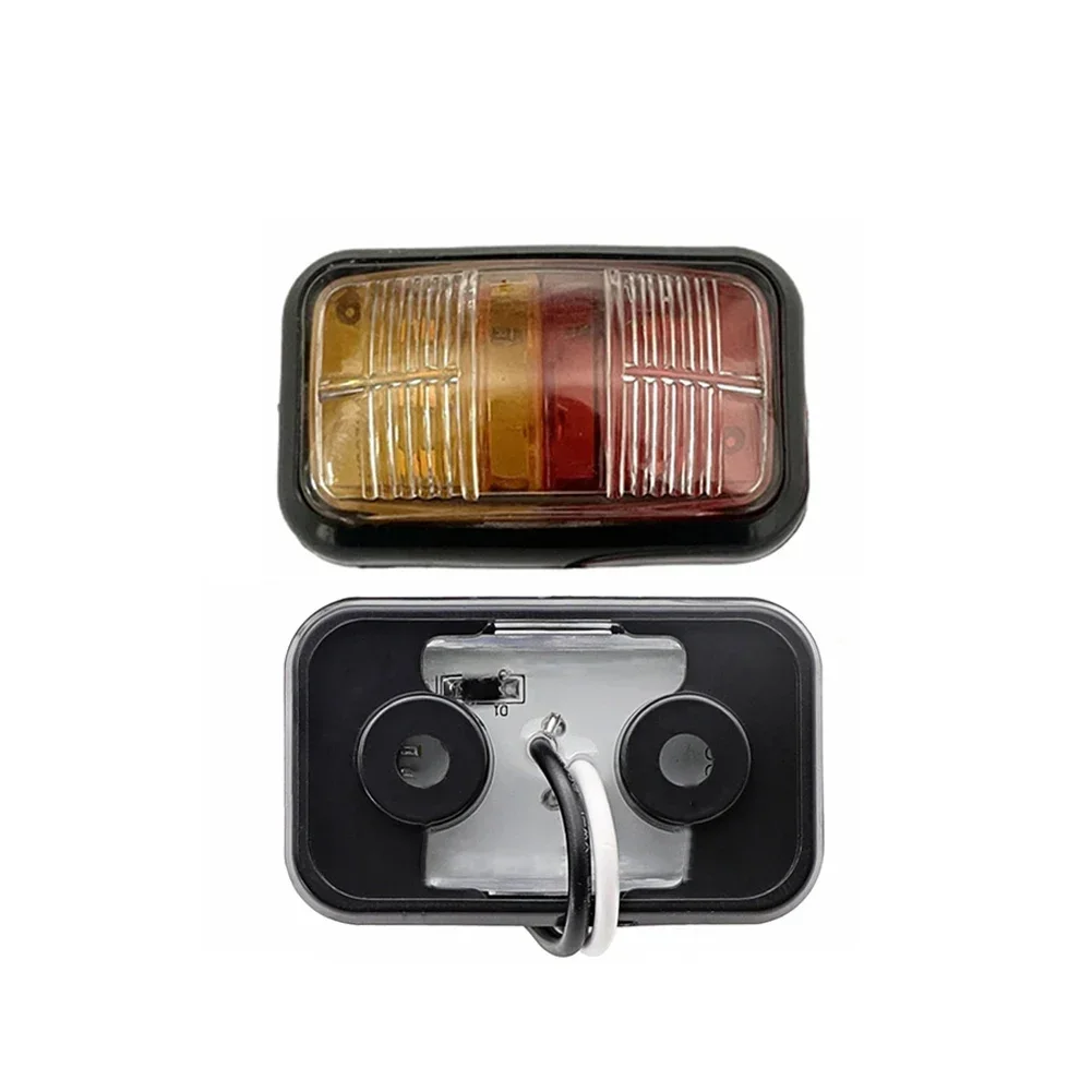 12-24V Car Red Yellow Auto Trailer Truck Lorry clearance Lamps LED Side Marker Lights Square Lights Warning Tail Light