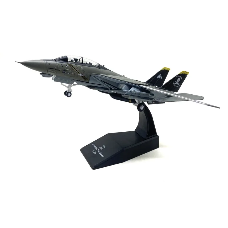 1: 100 Ns Model F-14 Tomcat Fighter Jet Model American Simulation Alloy Aircraft Finished Wing Movable Desktop Decoration