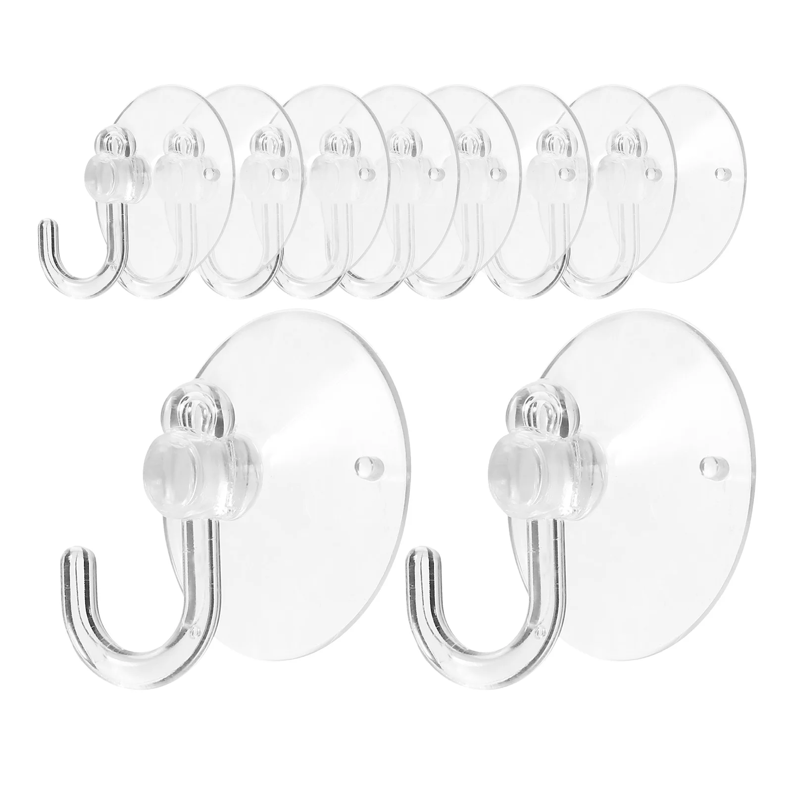 

50pcs Heavy Duty Cup Hooks Clear Home Hanger Reusable Bathroom Hooks Bathroom Kitchen Wall Mount Storage Organizer Hook