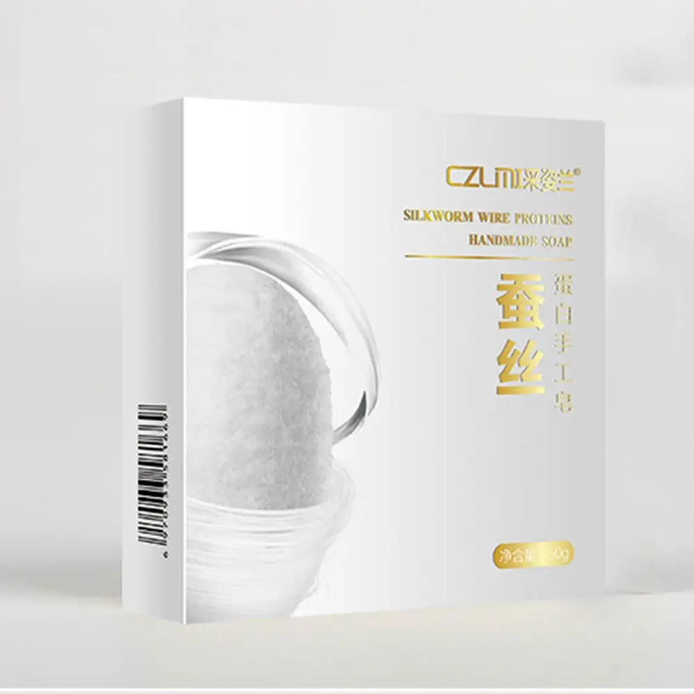 Cabra Leite Silk Protein Mask Sabonete, Remover Cravo, Acne, Ácaros, Clareamento Hidratante, Controle De Óleo, Limpeza Profunda, Cuidados Com A Pele