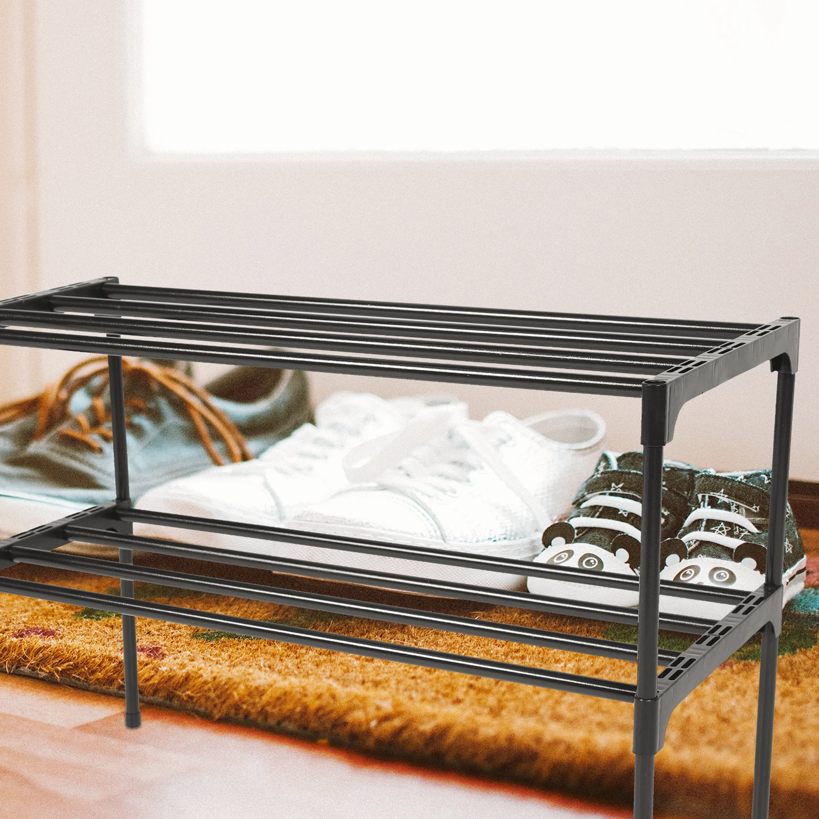 

Stainless Steel Shoe Rack Thickened Tube Multi Layer Shoes Organizer Closet Entryway Shoe Storage Shelf Racks