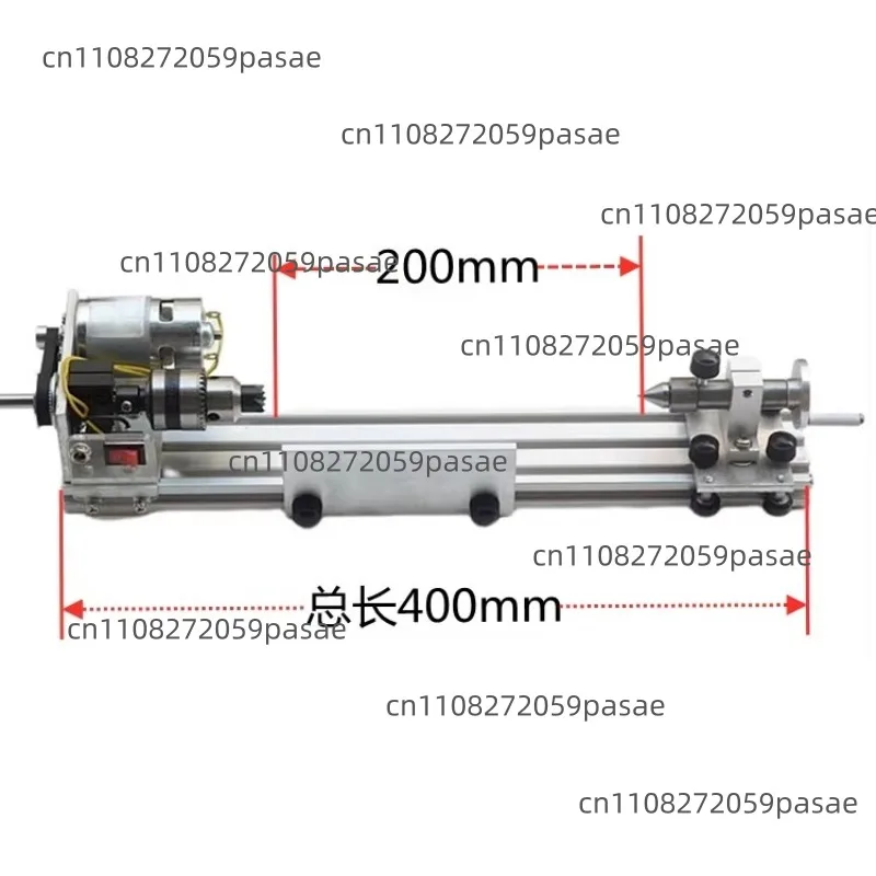 Mini Multifunctional Lathe 220V 80W, Stepless Speed Regulation Metal/wood Processing