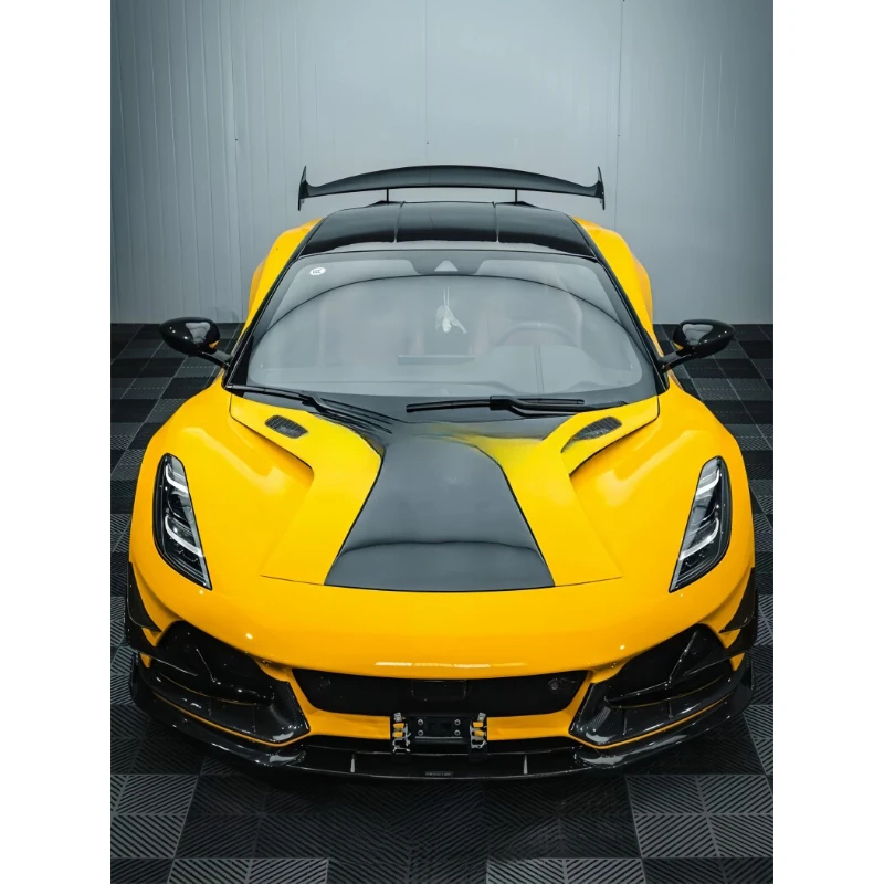 High Quality Mono‑Style Dry Carbon Fiber Rear Trunk Wing Lip Spoiler Auto Exterior Body Kit Accessories Fit Emira