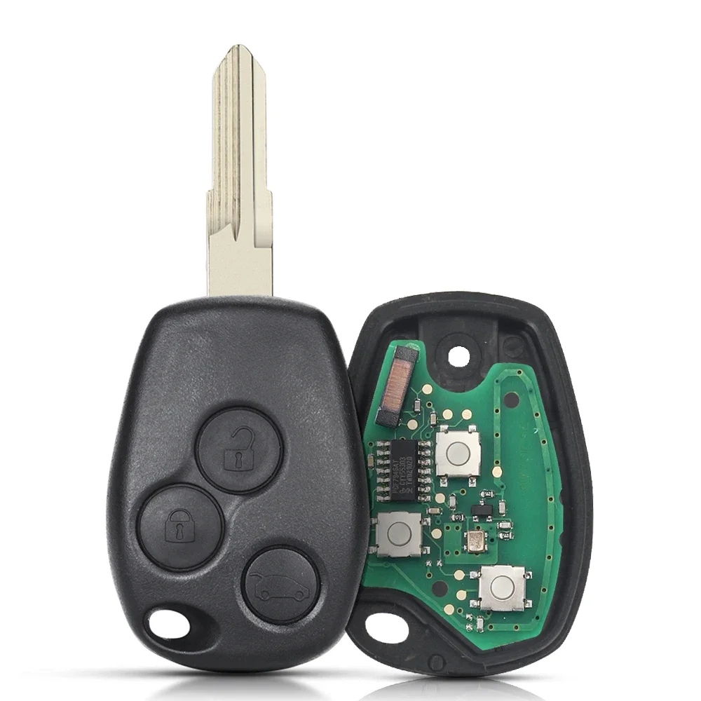 KEYYOU Fernbedienung Autoschlüssel 433 MHz für Renault Trafic Vauxhall Vivaro Sandero Logan Symbol Dacia Duster 4A PCF7961M HITAG AES Chip