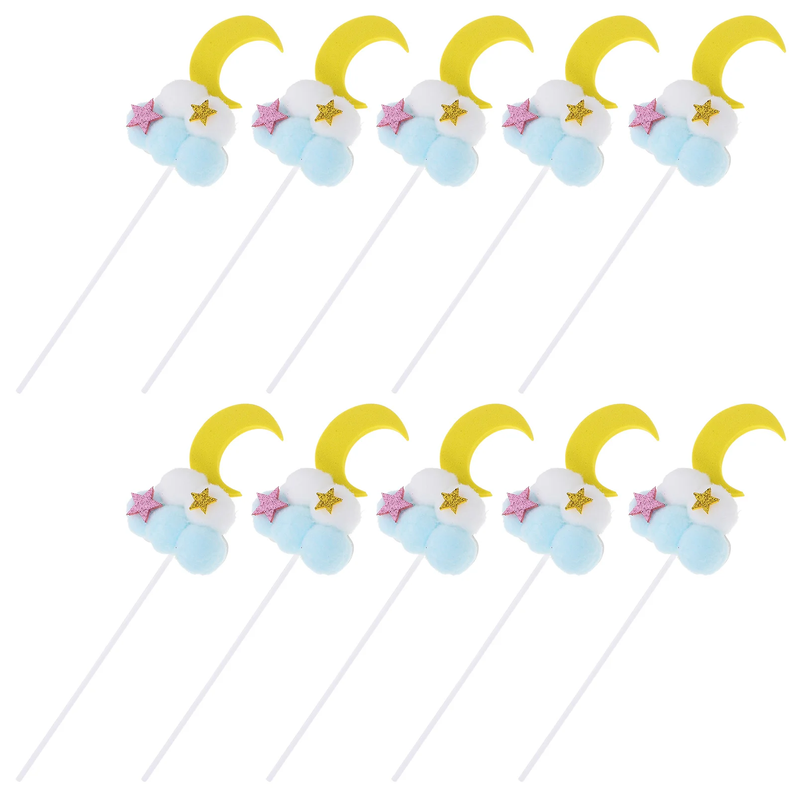 

10Pcs Moon Cake Pick Cake Decoration Birthday Cupcake Topper Baking Pastry Dessert Festival Party Supplies Cupcake Topper
