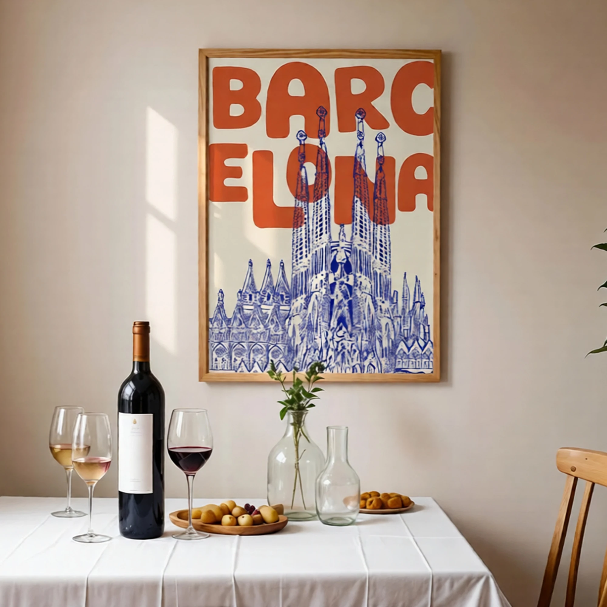 Barcelona Travel Poster Spain Wall Art Print Canvas Painting Poster Picture For Living Room,Bedroom Dining Room Home Decor image 2