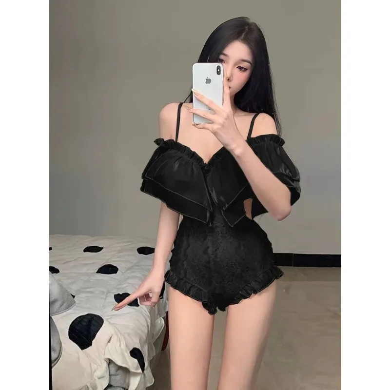 High End Sexy Women's One-piece Swimsuit with Suspender To Cover The Belly and Show Slimming Effect Vacation Hot Spring Swimsuit
