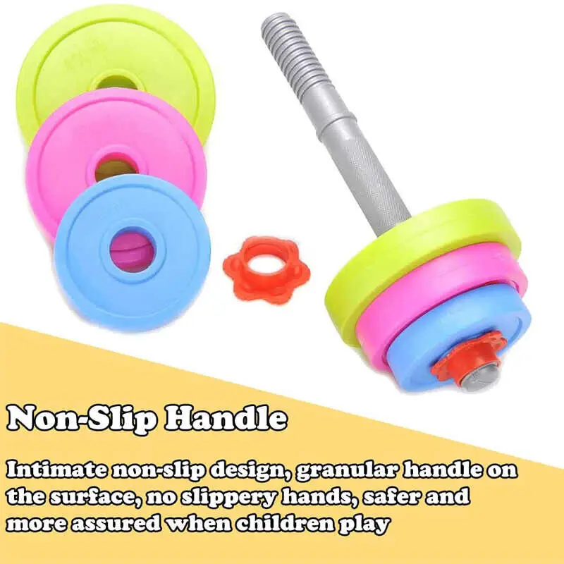 Children Sense System Plastic Dumbbell Toys Exercise Kid Grasping/Movement Ability Developing Indoor Sports Early Toys For Kids