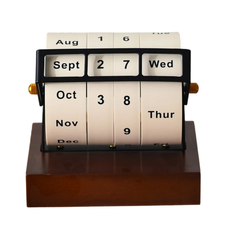 Rotary Calendar Desk Calendar Wheeling Calendar Month Week Day Date Display for Home and Office