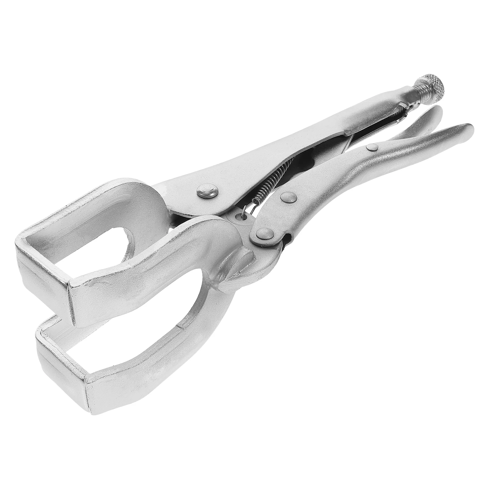 

U shaped Welding Pliers Silver Adjustable Locking Tool for Grinding Sheet Metal Plated Durable Clamp Hand Tools