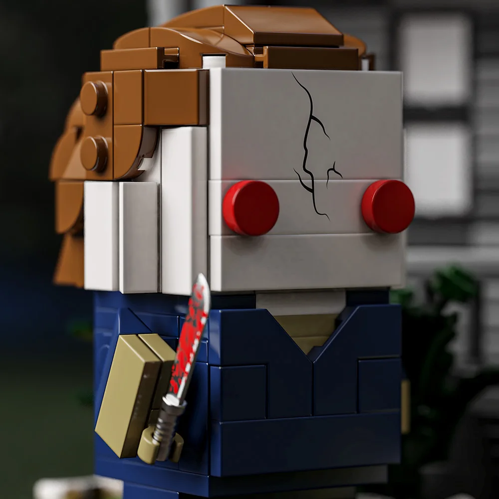 فيلم رعب الهالوين - مجموعات مكعبات بناء الشكل والمنزل، لعبة بناء الديكور القابلة للجمع، لعبة البناء الإبداعية، 780 قطعة #6