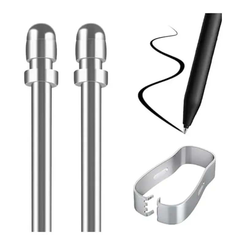 

Сменные титановые наконечники для ручек, 2 штуки, гладкие и точные, с инструментом для установки, универсальные, для цифровых ручек-AEF7
