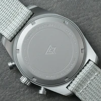 CADISEN Titanium TI-7 MULTISYNC New Moon Mens Watches Canvas Chronograph VK63 Men Gift AR Sapphire Luxury Quartz Watch For Man photo 2