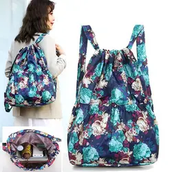 Large Capacity Drawstring Bag 2024 Dry-wet Separation Nylon Waterproof Bag Curved Shoulder Strap Foldable Sackpack Women Men