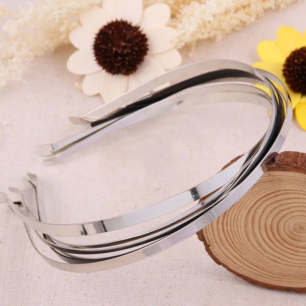 

10Pcs Silver Blank Headband Lots Hair Band DIY Craft for Hair Accessories