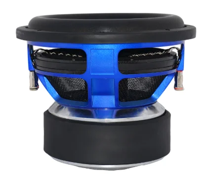 Blue painting 1500w powered 12 inch car audio system subwoofer with DC 12V Voltage speaker