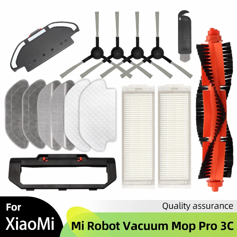 Pièces de rechange pour aspirateur robot Xiaomi Mi Pro, 255,2 S, filtre Hepa, couvercle de brosse principale latérale, support de vadrouille,