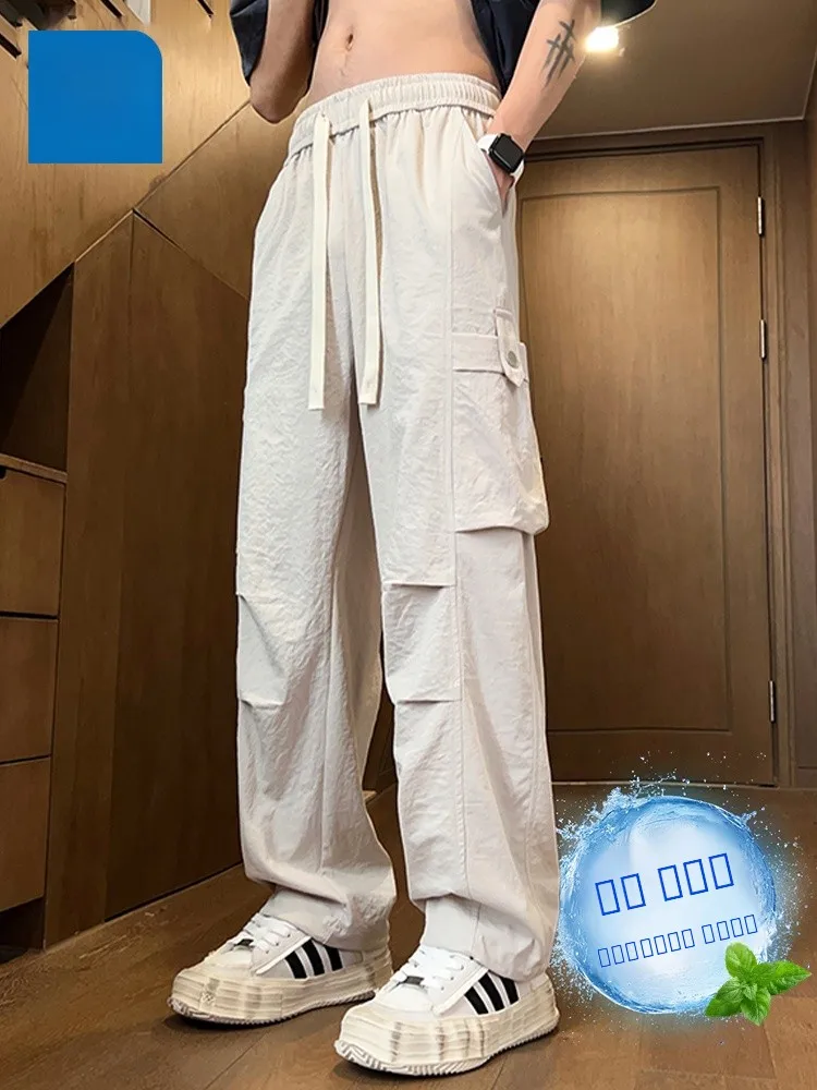 

True Weave Summer Thin Workwear Pants Men's 2024 New Straight Function Paratrooper Pants American Casual Pants Loose Fit