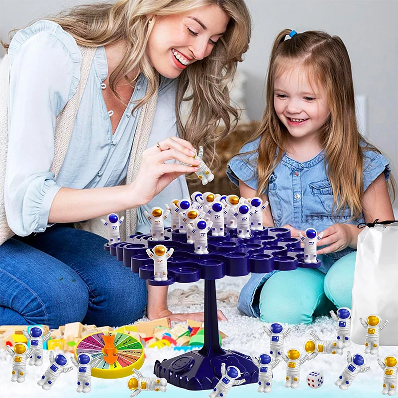 Puzzle d'astronaute, arbre d'équilibre amusant, grenouille, jouets mathématiques Montessori, Interaction Parent-enfant, jeu d'équilibre de table, jouet cadeau