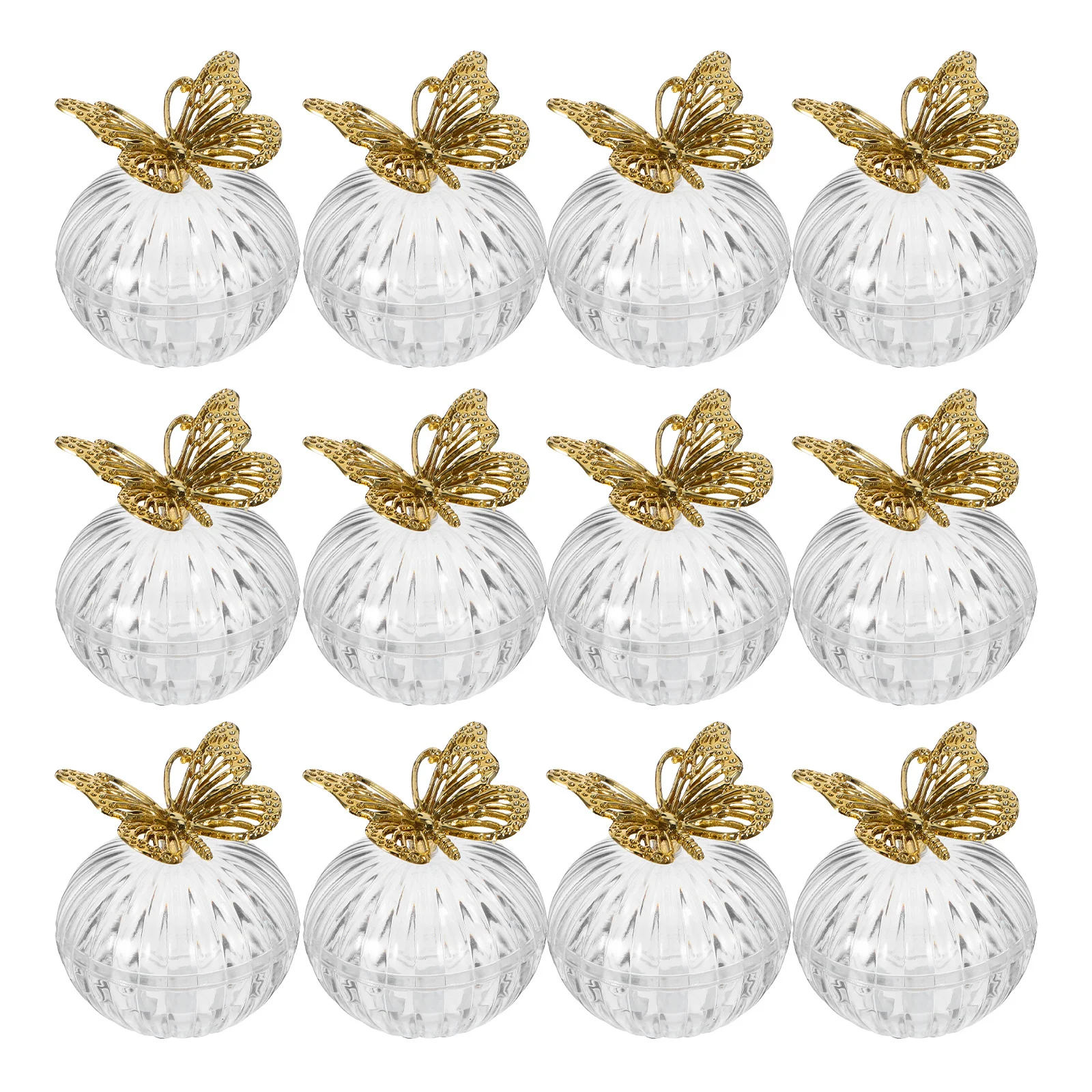 

12Pc Wedding Favor Boxes Creative Plastic Candy Box Palace Banquet Candy Box European Storage Decorative Supplies