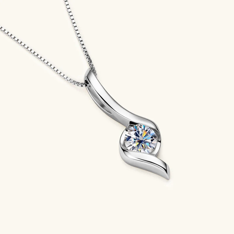 Sterling Silber 925 echter Moissanit Schmuckset für Frauen 2,0 ctw D Farbe Labordiamant Ohrstecker Anhänger Halskette Sets Geschenk – Detail 14