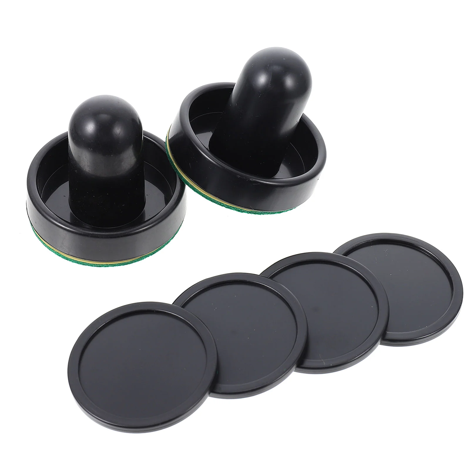 

2 Sets Ice Hockey Machine Toys Air Pucks Pushers Portable Paddles Accessories Plastic Wear-resistant Handles