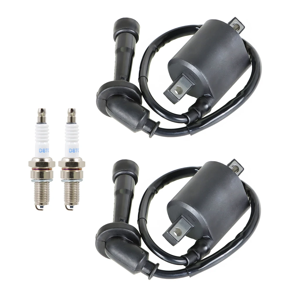 2x Ignition Coil Spark Plug For Yamaha 1998-16 V Star 650 XVS650A Classic XVS650