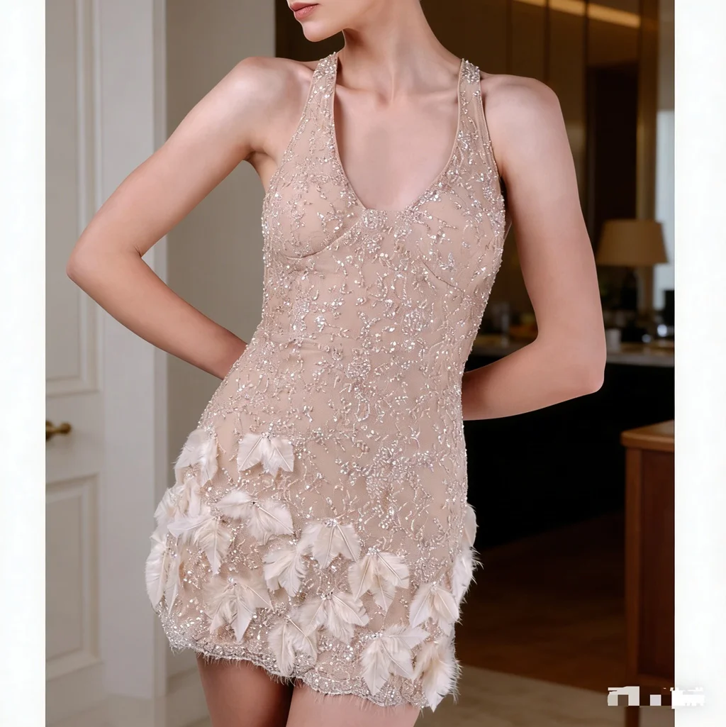 

Customized Short Luxury Woman Cocktail Dresses for Special Events Above-Knee Mermaid Prom Party Homecoming Dress Summer 2026
